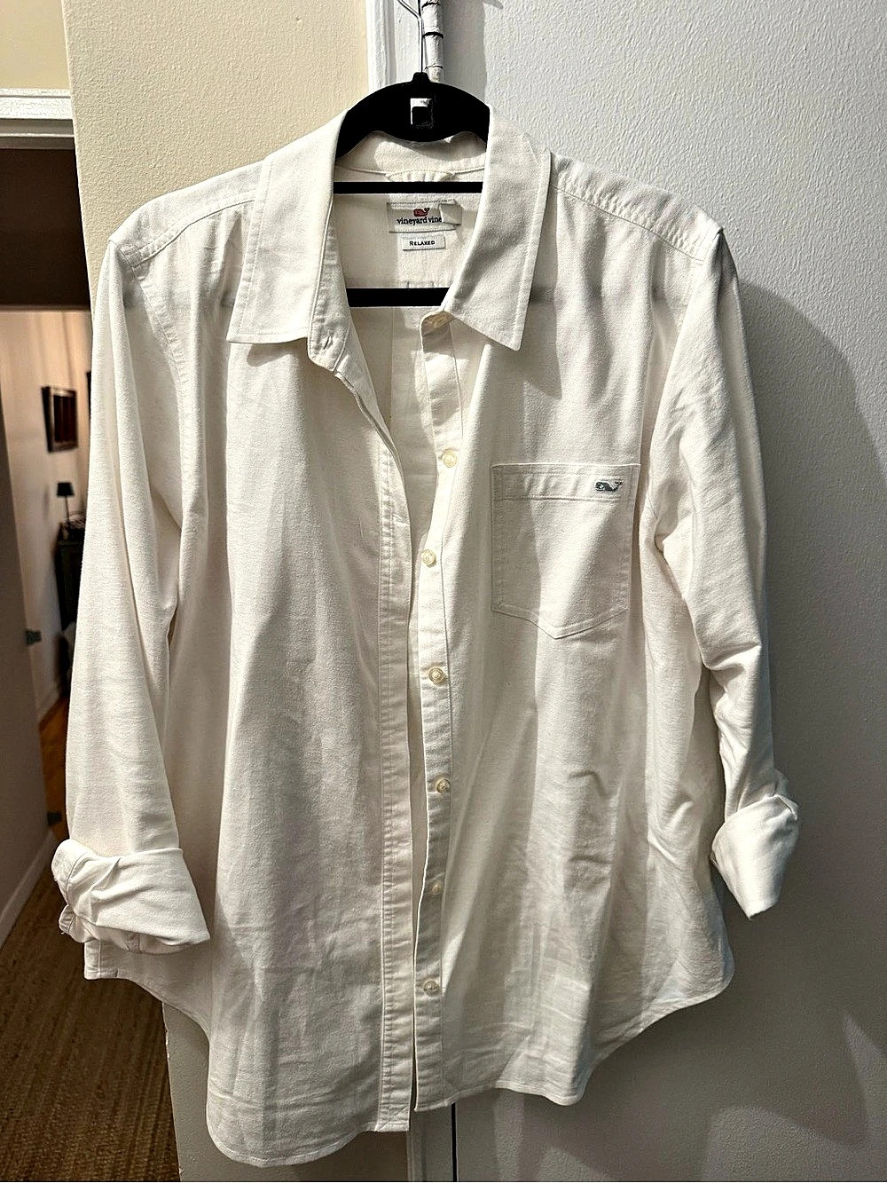 vineyard vines Chilmark Relaxed Button-Down Shirt White Size 14